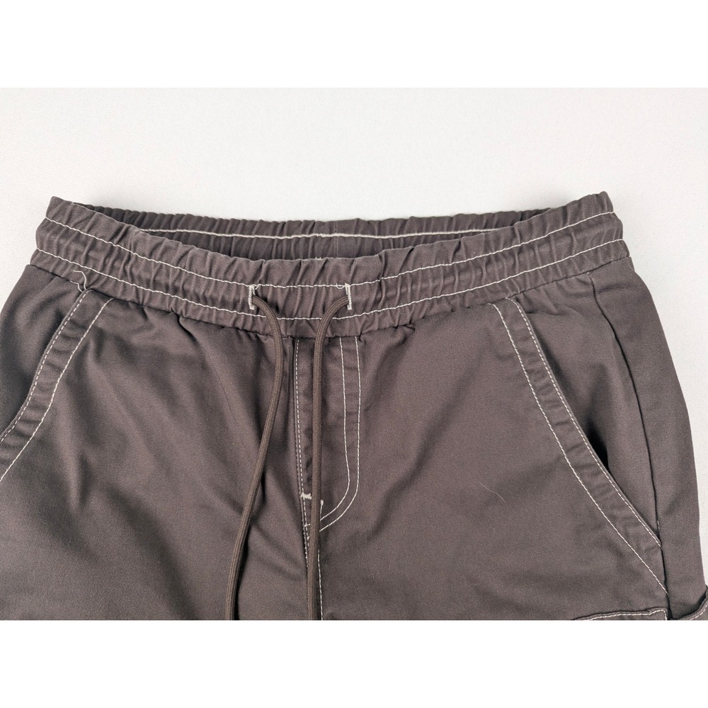 True Religion Vinny Ultra Baggy Cargo Pants Brown Contrast Stitch Size 28 Unisex - Picture 6 of 15